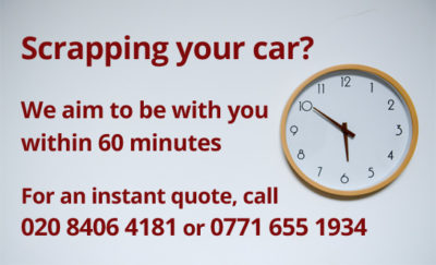 Scrap your car within the hour Tooting