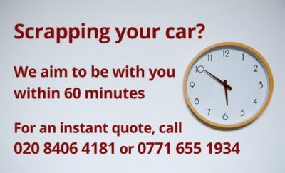 Scrap your car within the hour Epsom Downs